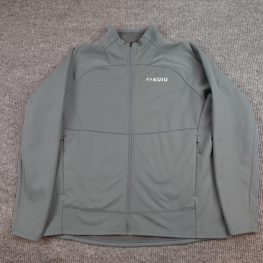 KUIU Peloton 240 Jacket Mens 2XL Gray Full Zip Wind Resistant Fleece Hunting